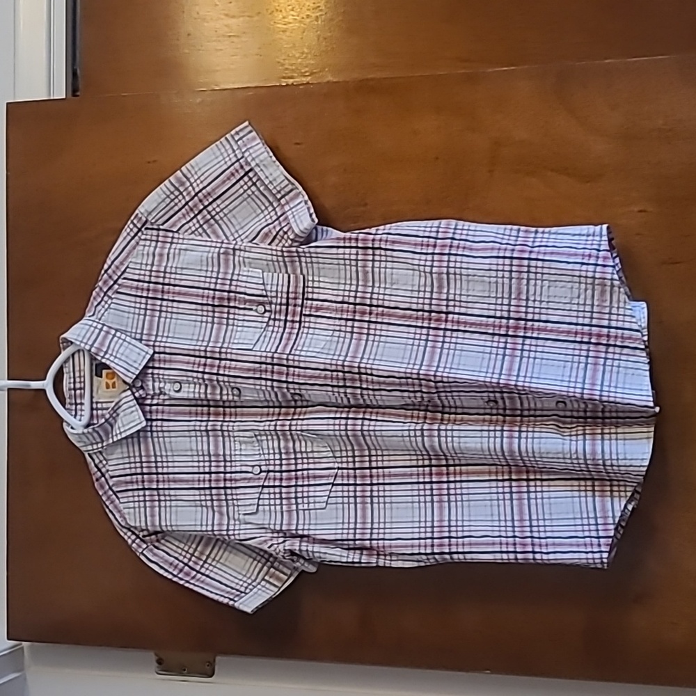 2 for $100 - BOSS Orange Men's Size XL Cotton Short Sleeve Button Down Shirt